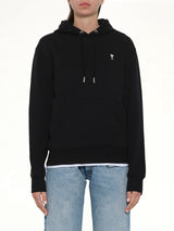 Contrasted Ami De Coeur Hoodie in Black
