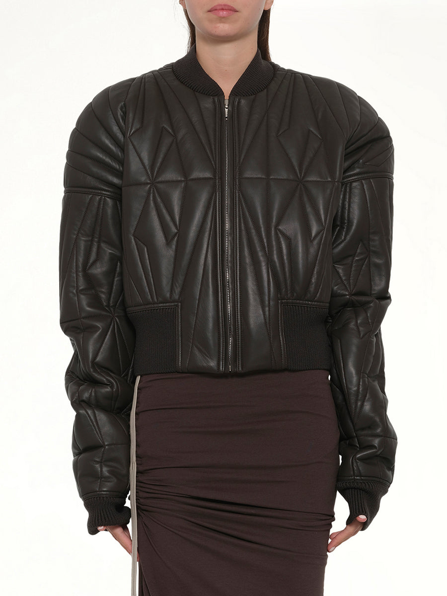 Rick Owens x Moncler Geocamo Cropped Jacket in Dark Dust