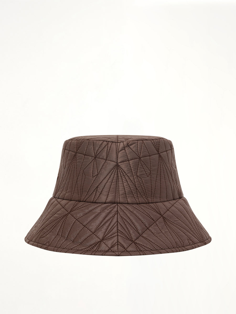 Rick Owens x Moncler Padded Bucket Hat in Dark Dust