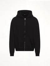 Logo Zip-Up Hoodie in Black