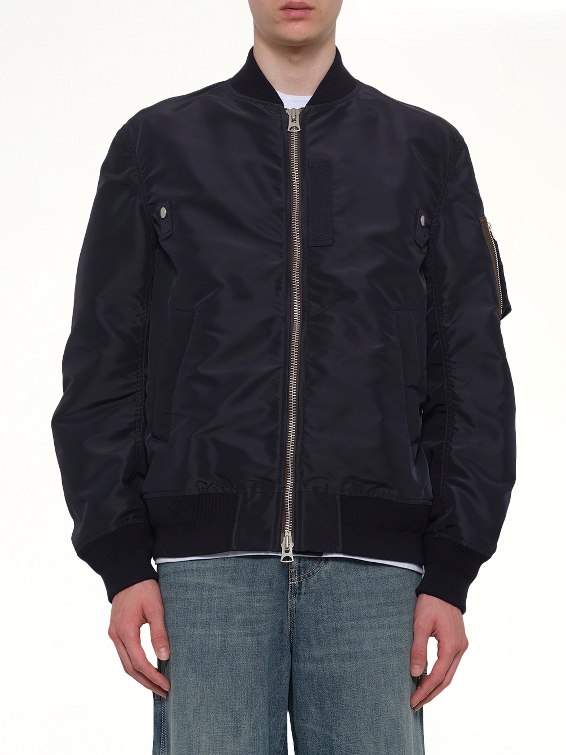 Classic Nylon Twill Blouson in Navy