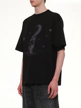 Teddy Bear Print T-Shirt in Black
