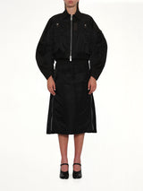 Cotton Chino x Nylon Twill Blouson in Black