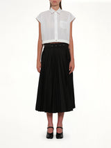 Cotton Gabardine Skirt in Black
