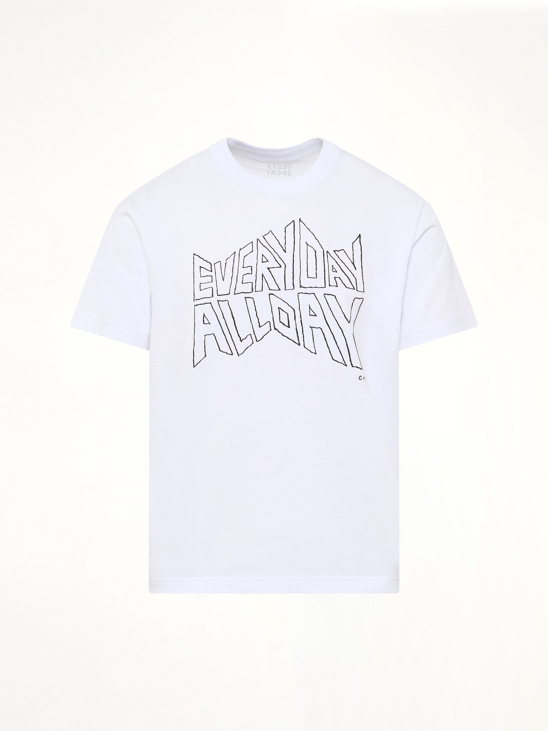 Geoff Sacai Print T-Shirt in White