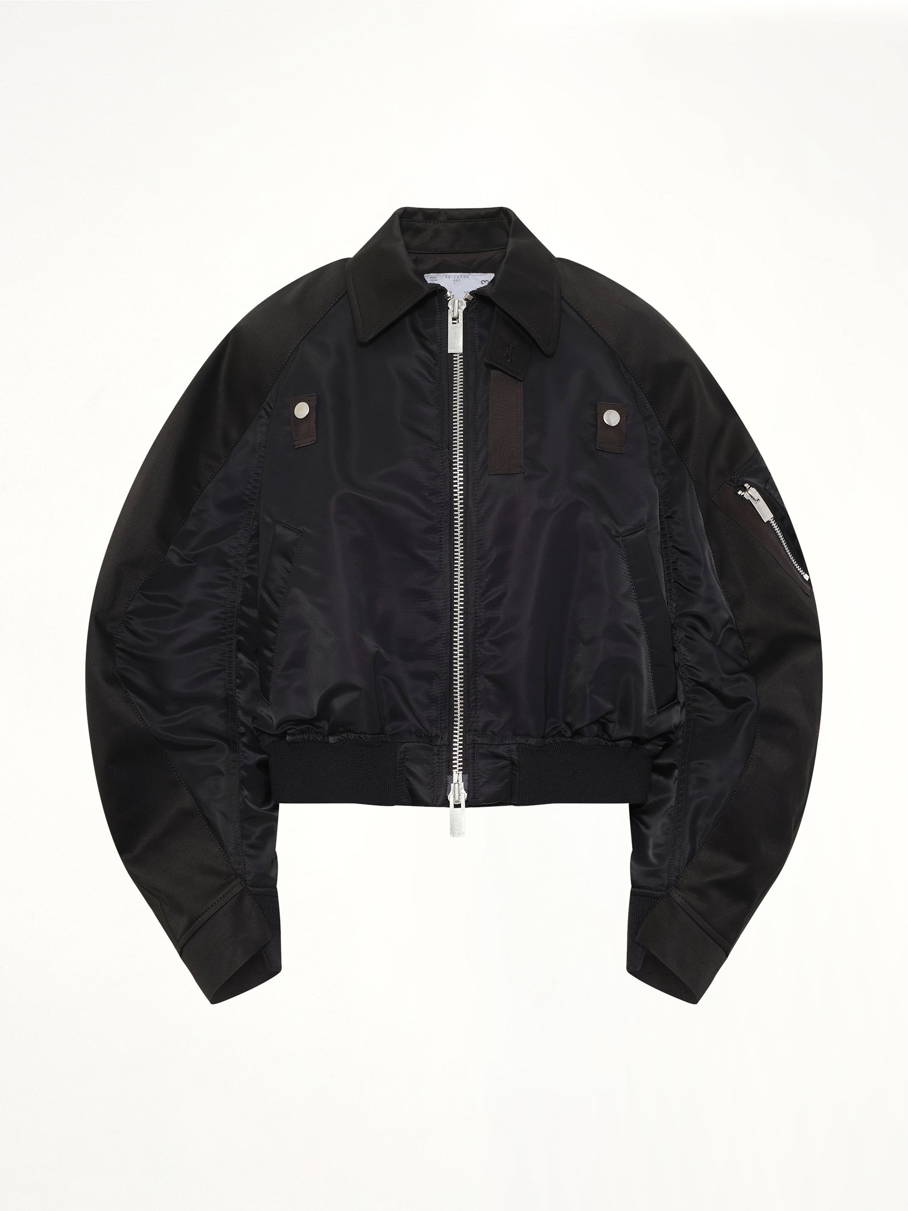 Cotton Chino x Nylon Twill Blouson in Black