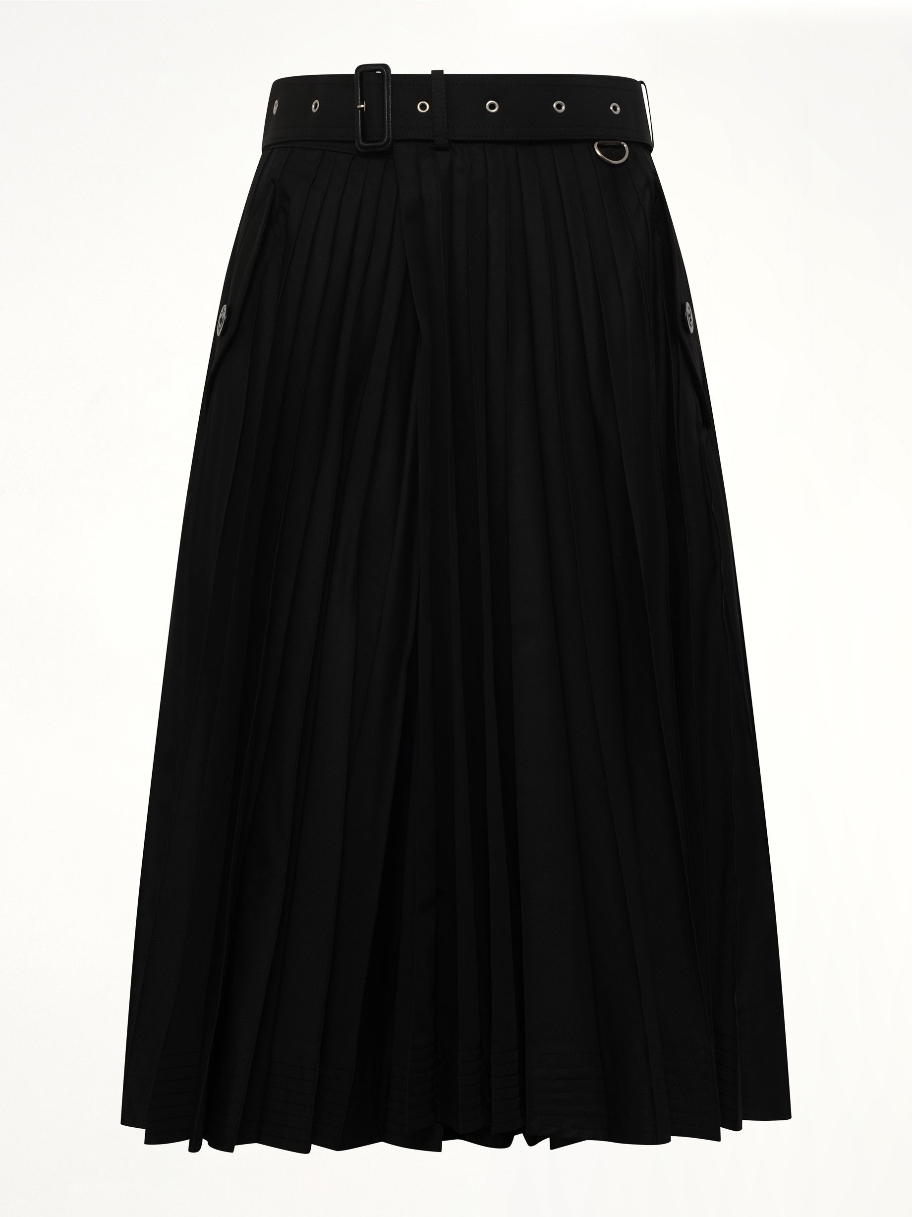 Cotton Gabardine Skirt in Black