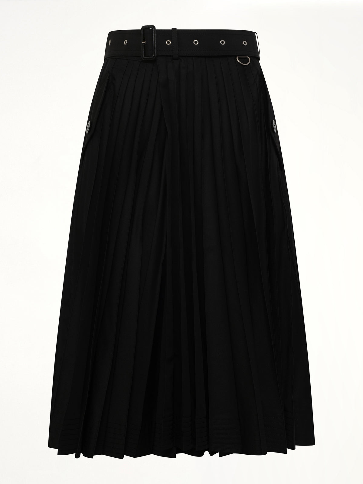 Cotton Gabardine Skirt in Black