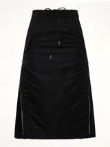 Nylon Twill Skirt in Black