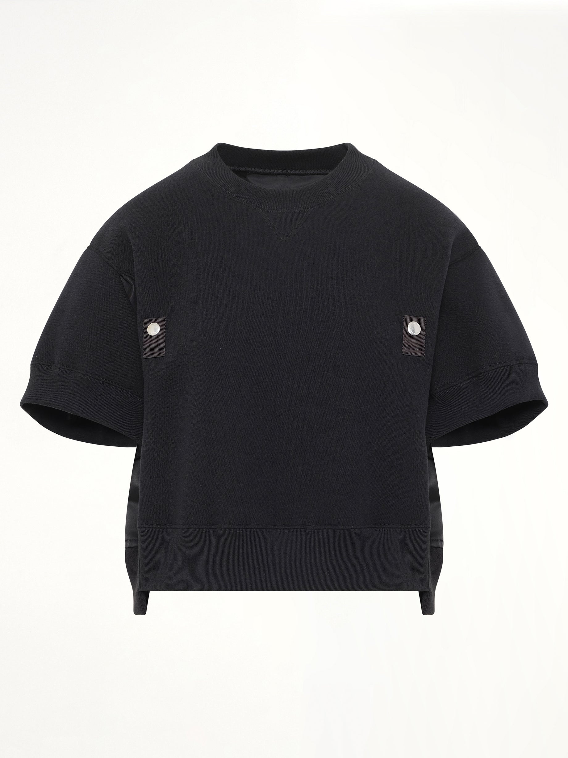 Sponge Sweat Short Sleeve Pullover in Black