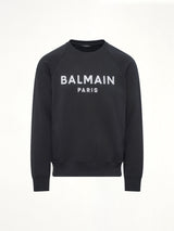 Balmain Print Sweatshirt in Black/White