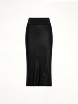 Knee Bias Skirt in Black