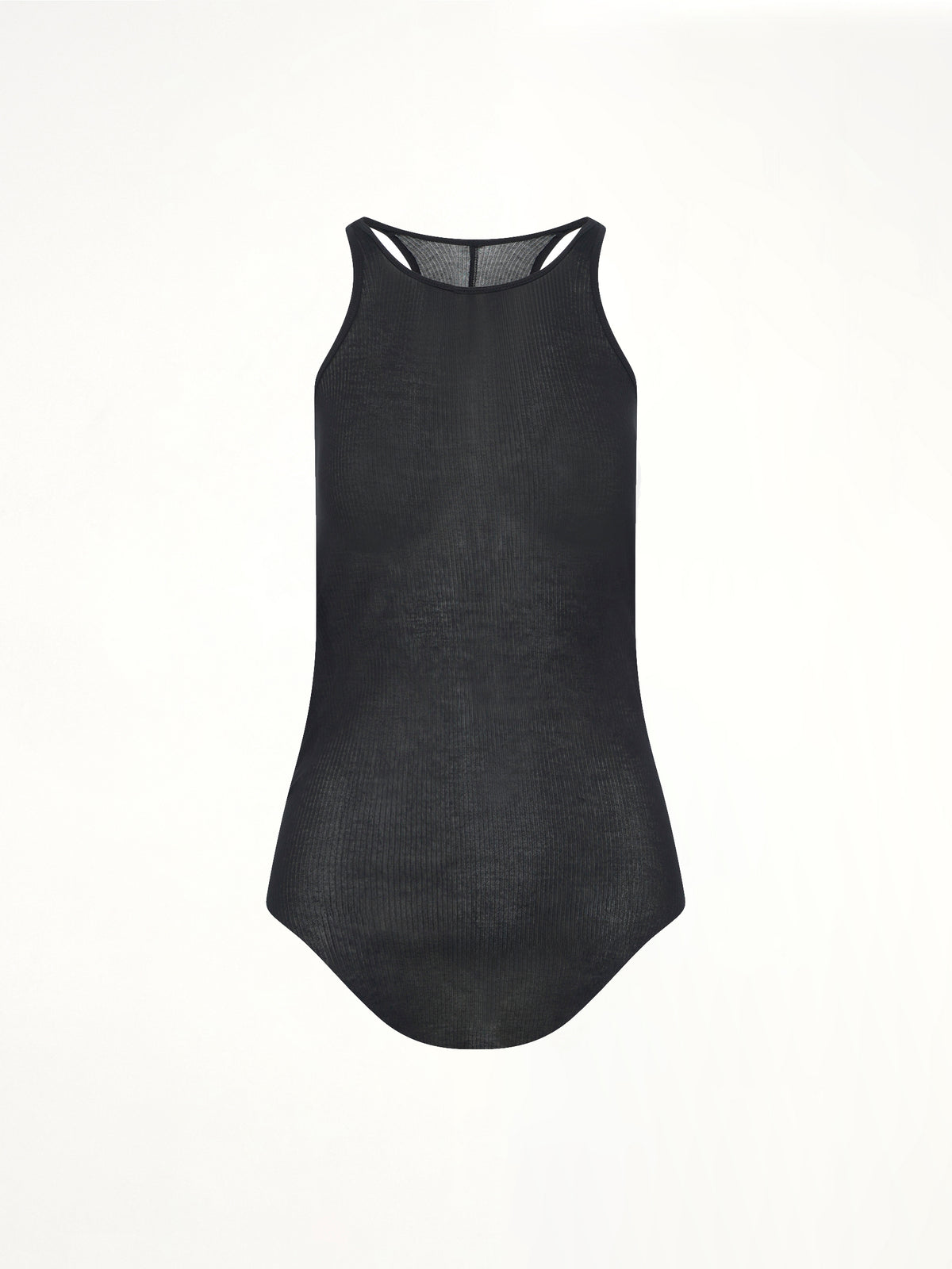 Basic Rib Tank in Black