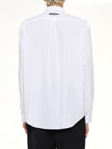 College Poplin Emblem Shirt in White