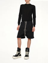 Twill Woven Cargobela Shorts in Black