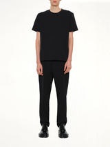 Back College Emblem T-Shirt in Black/White
