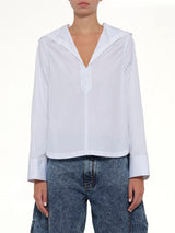 Hooded Shirt in White