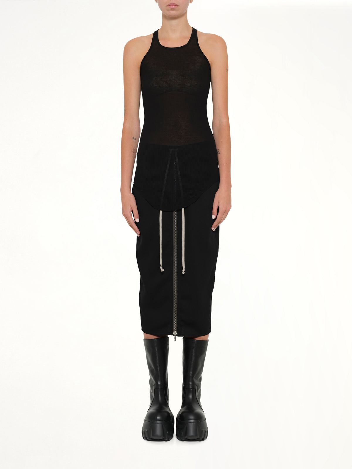 Basic Rib Tank in Black
