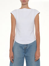 Cap T-Shirt in White