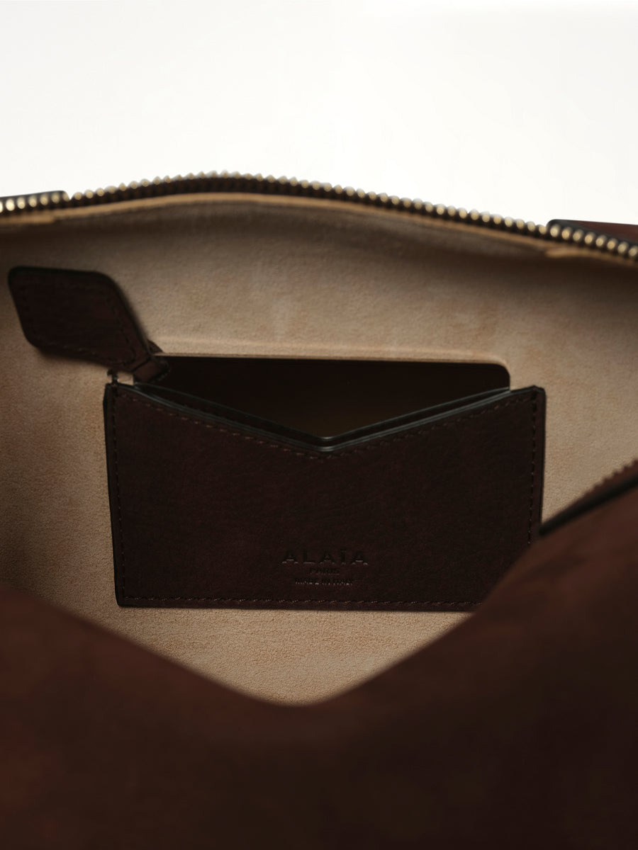 Le Bouledogue Medium Bag in Brun Fonce
