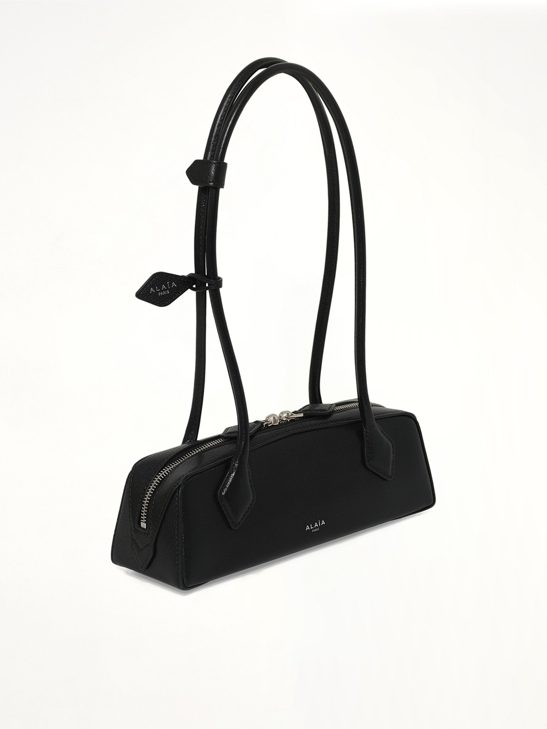 Le Teckel Small Goatskin Bag in Black