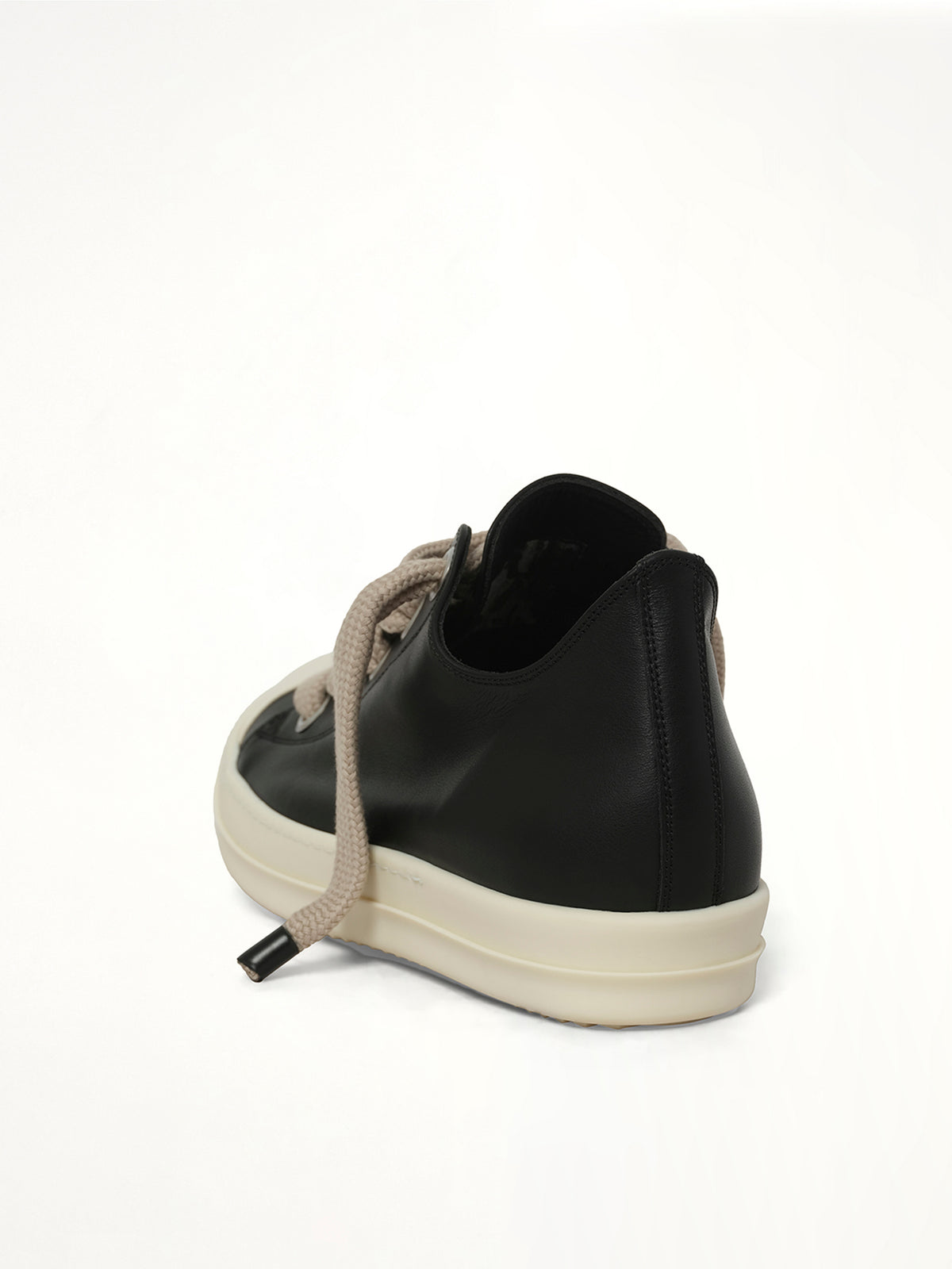 Jumbolace Low Sneaks in Black/Milk Back View | RICK OWENS