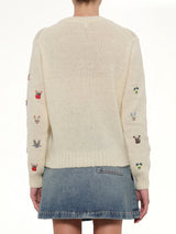 Louis Wain Sweater in White/Multicolour