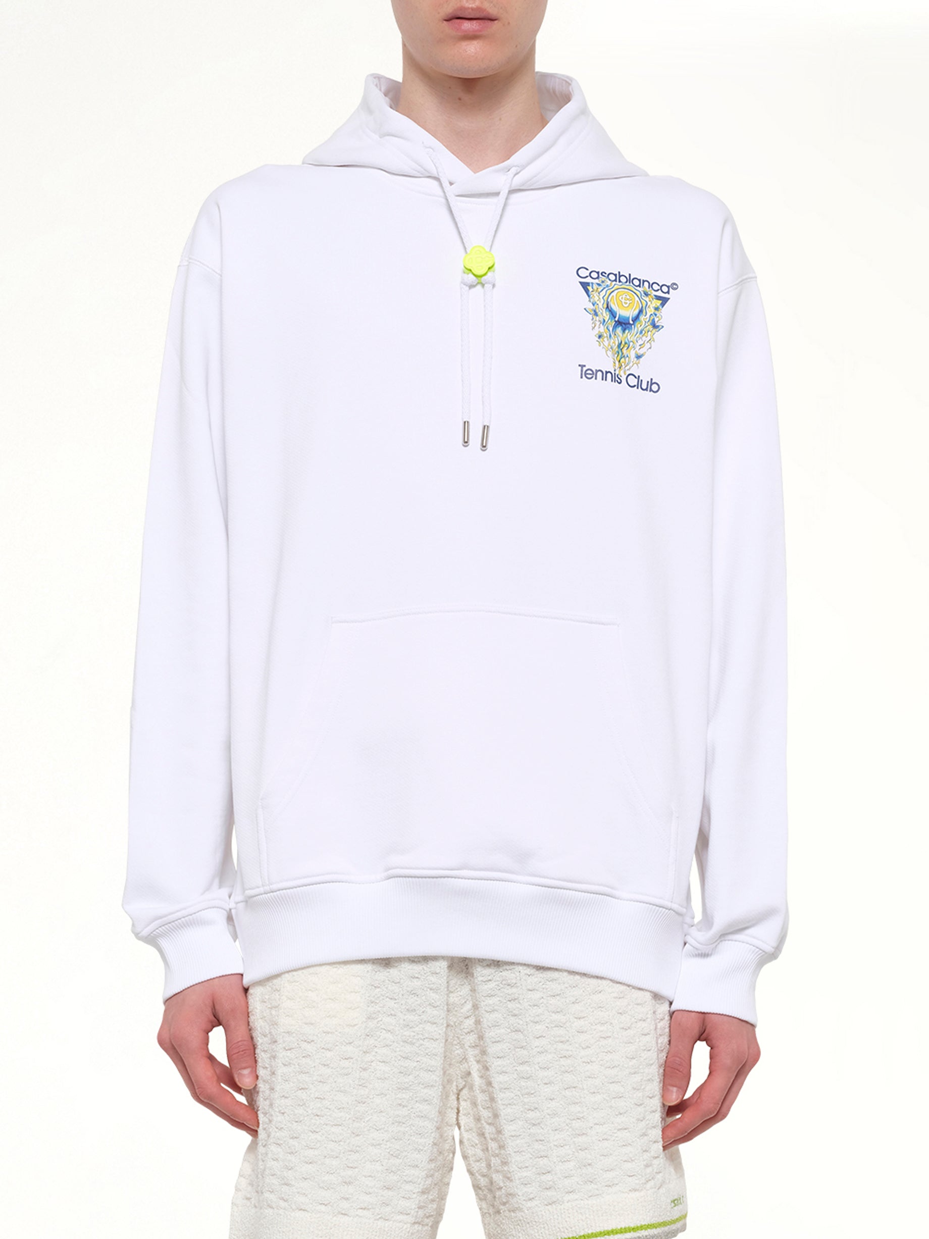 Tennis Club Icon Hoodie in Off White