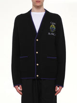 Flaming Tennis Ball Cardigan in Black