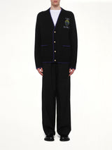 Flaming Tennis Ball Cardigan in Black