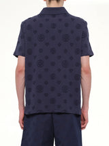 Applique Monogram Polo in Navy