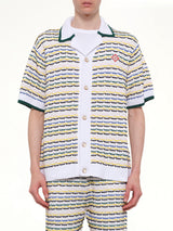 Tuck Stitch Shirt in White
