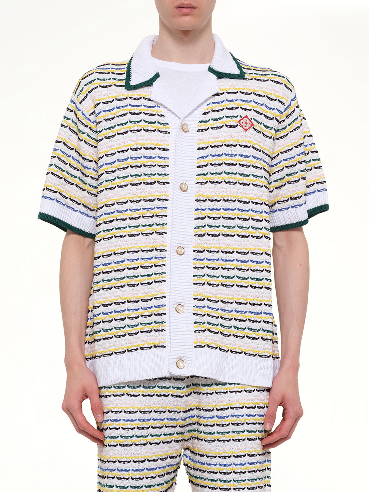 Tuck Stitch Shirt in White