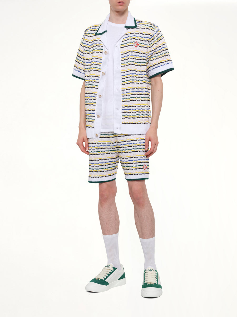 Tuck Stitch Shirt in White