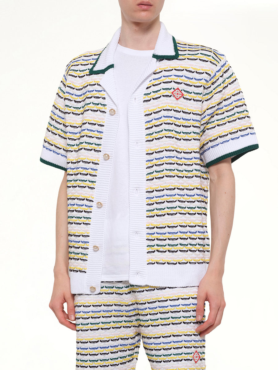Tuck Stitch Shirt in White