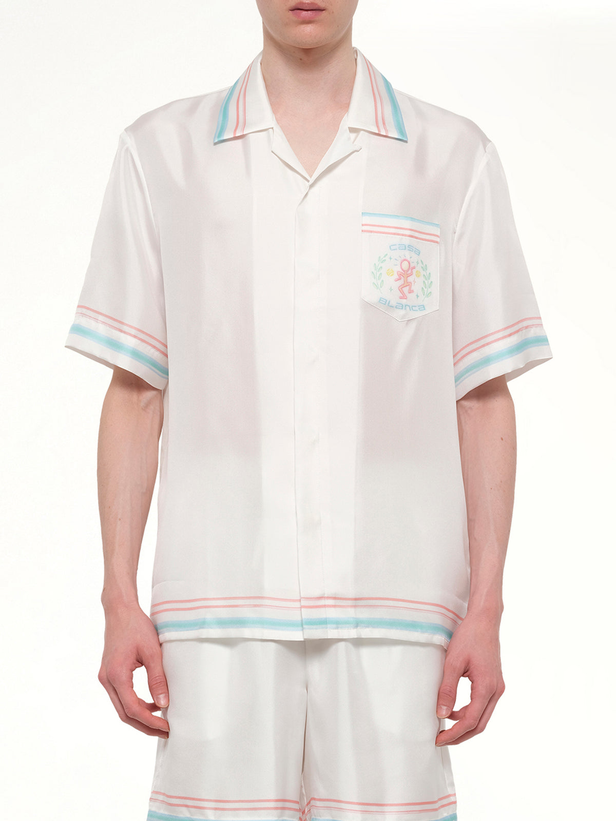 Dance Joy Cuban Collar SS Shirt in White