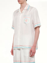 Dance Joy Cuban Collar SS Shirt in White