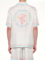 Dance Joy Cuban Collar SS Shirt in White