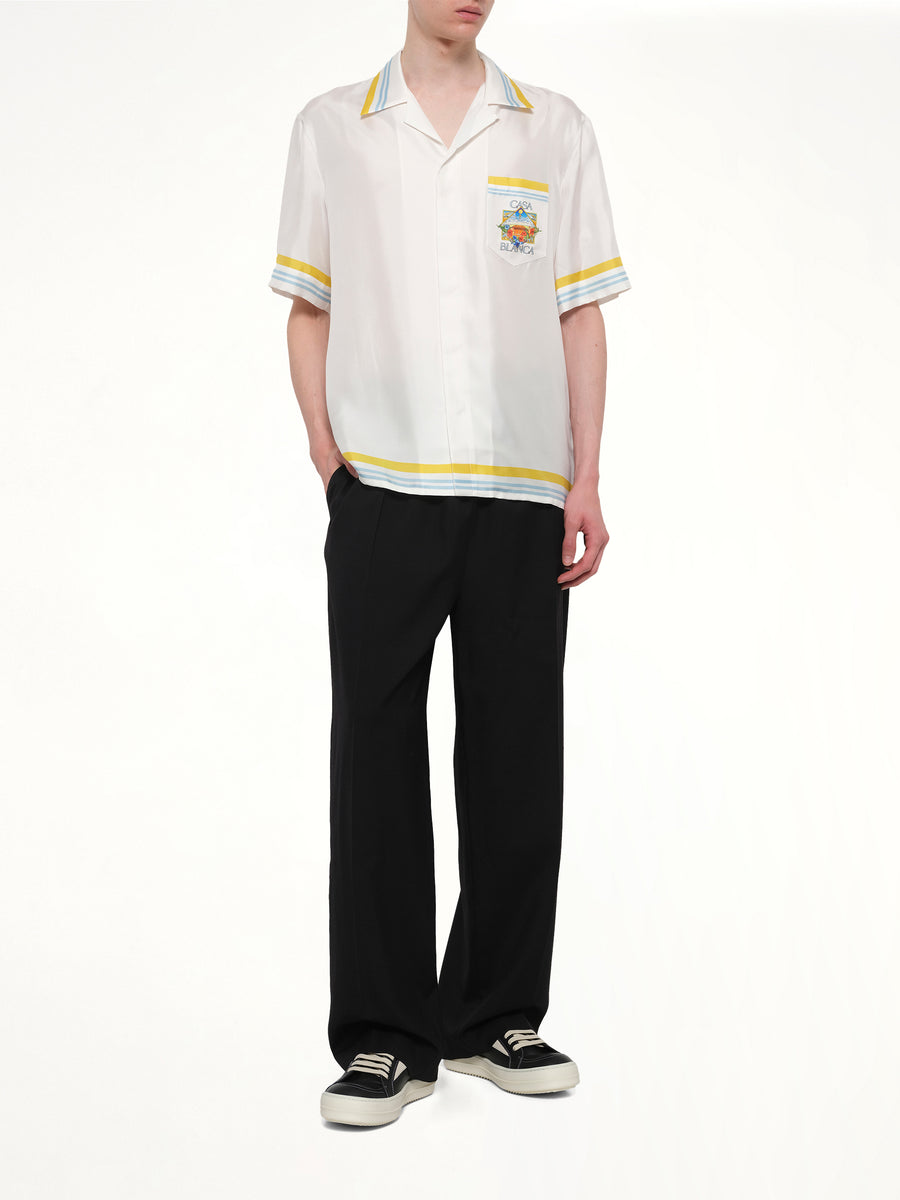 Tennis Landscape SS Shirt in White