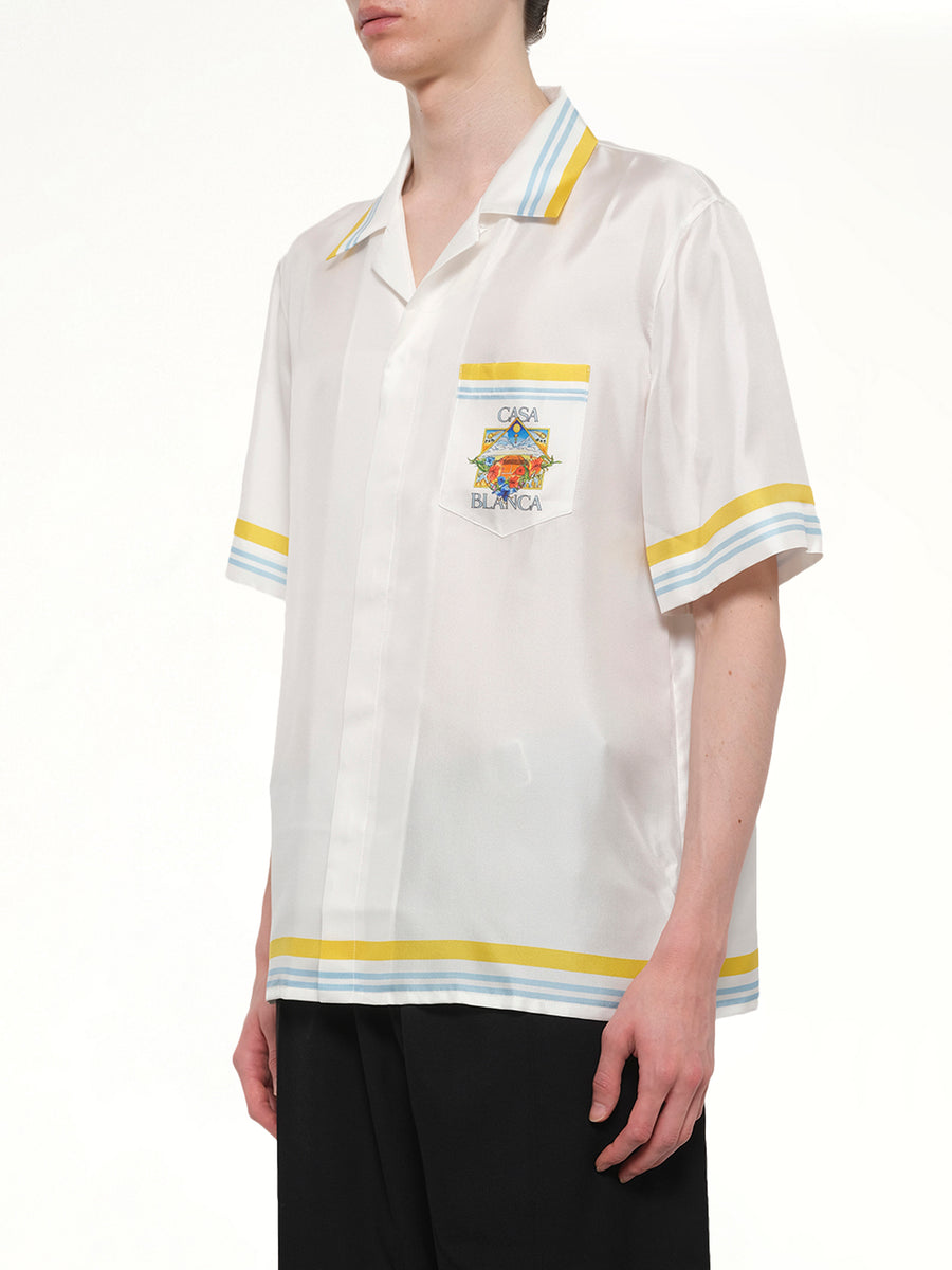 Tennis Landscape SS Shirt in White