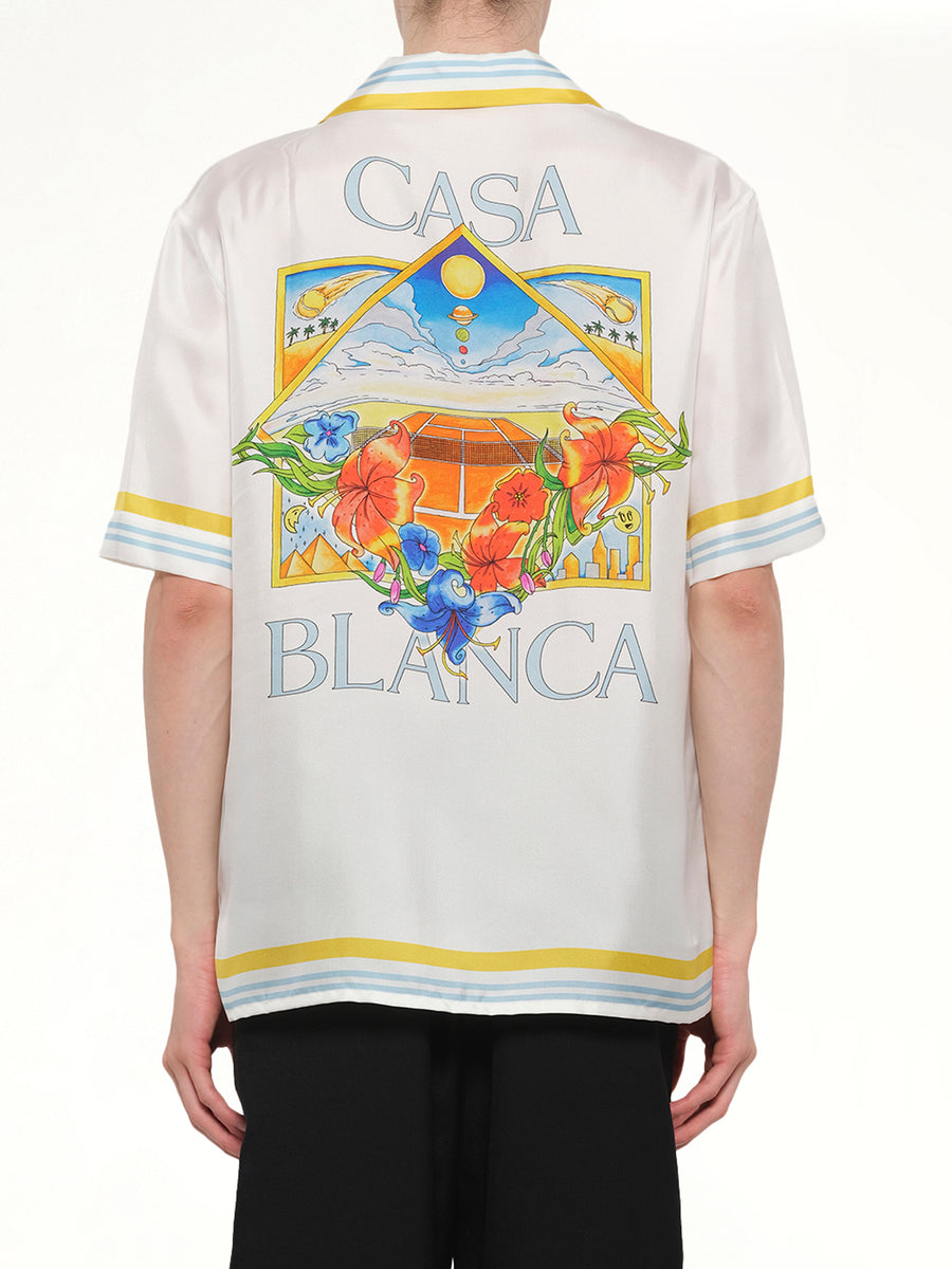 Tennis Landscape SS Shirt in White