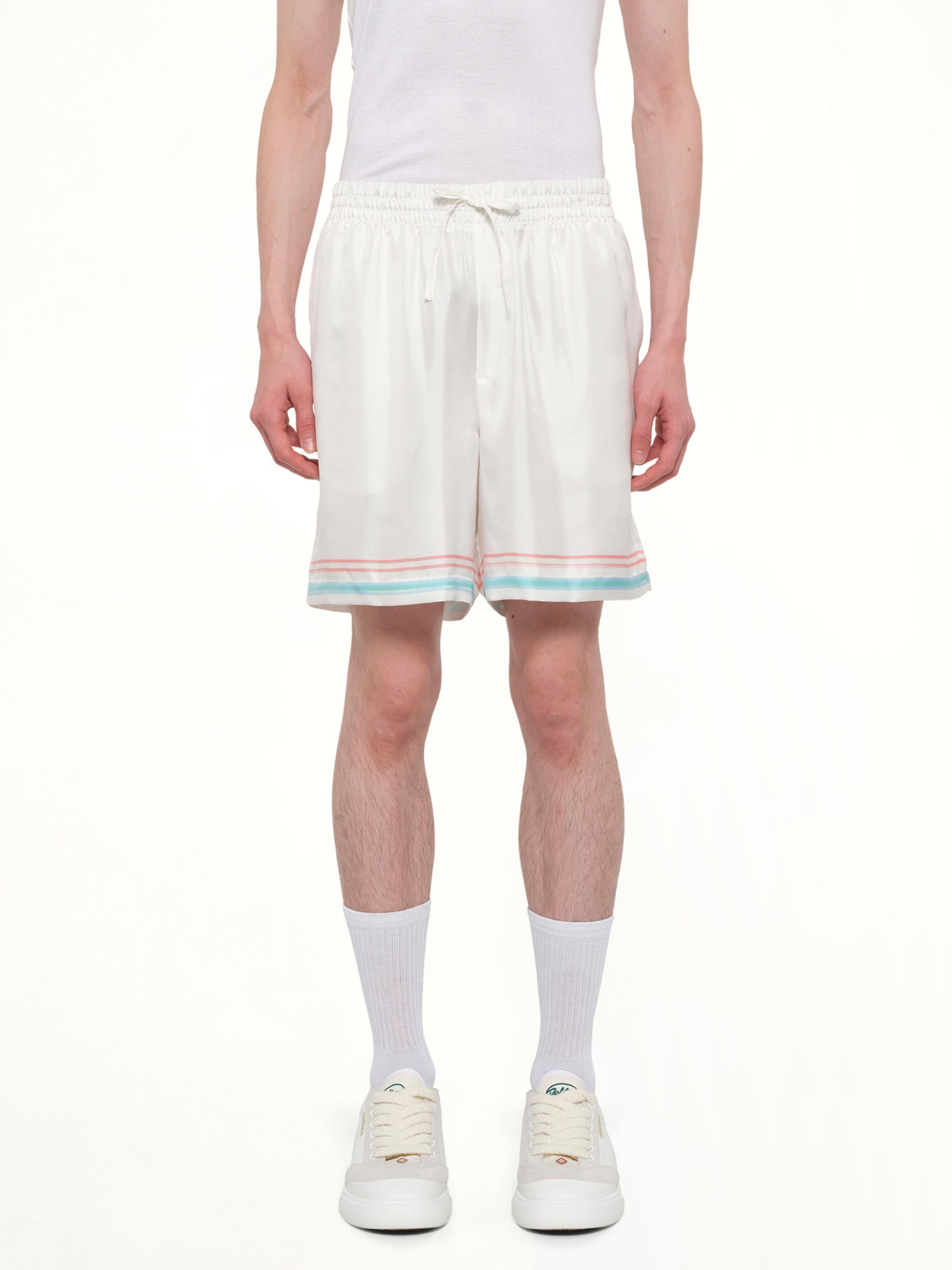 Dance Joy Silk Shorts in White
