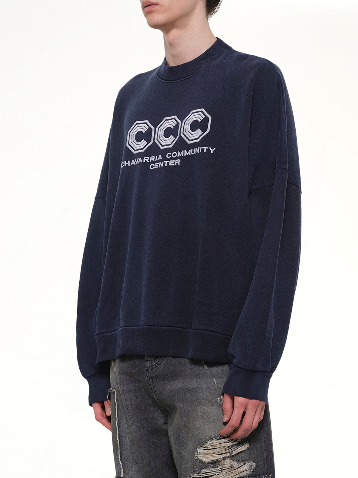 "CCC" Hooligan Sweatshirt in Peacoat