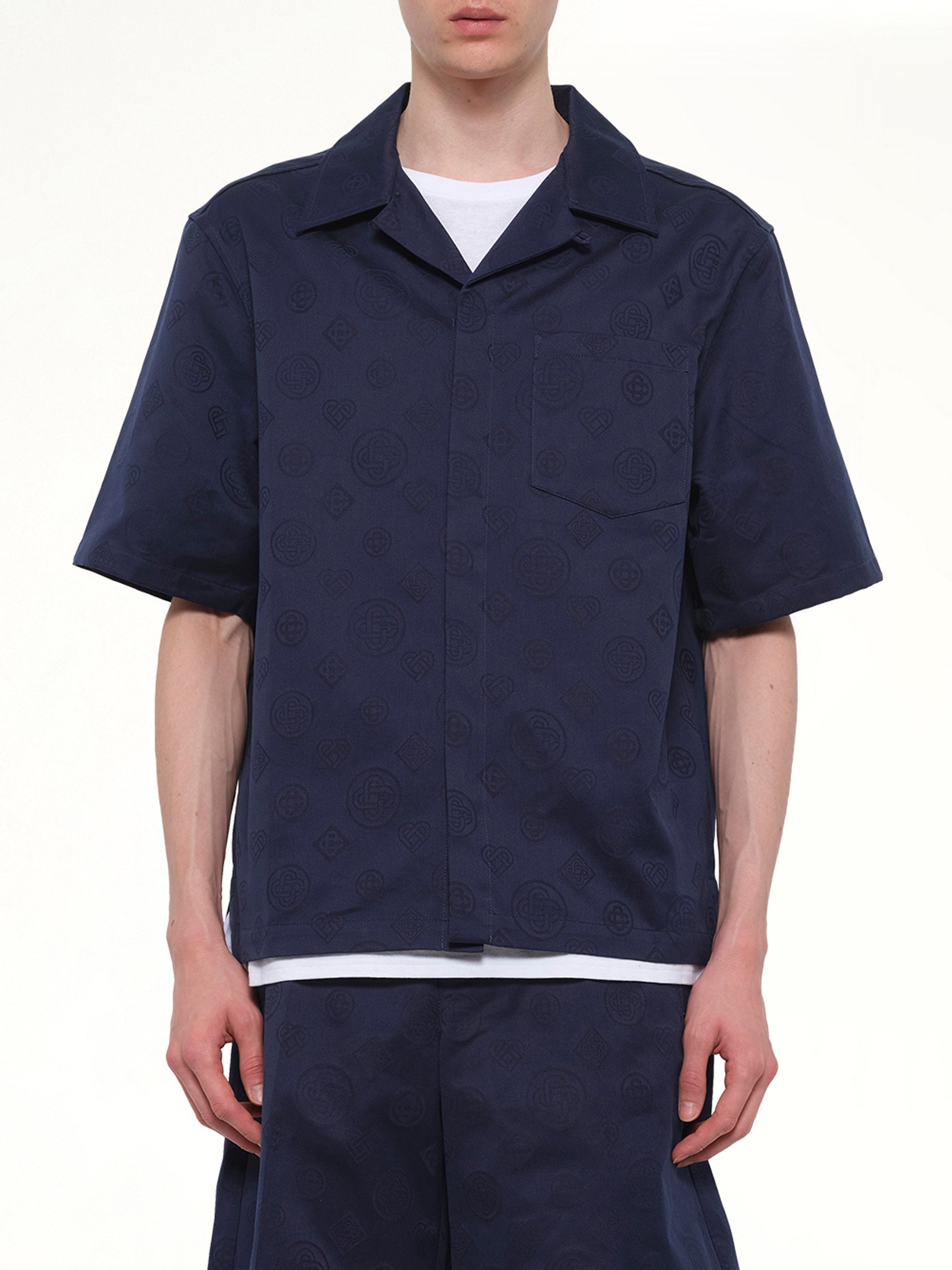 Monogram SS Shirt in Blue