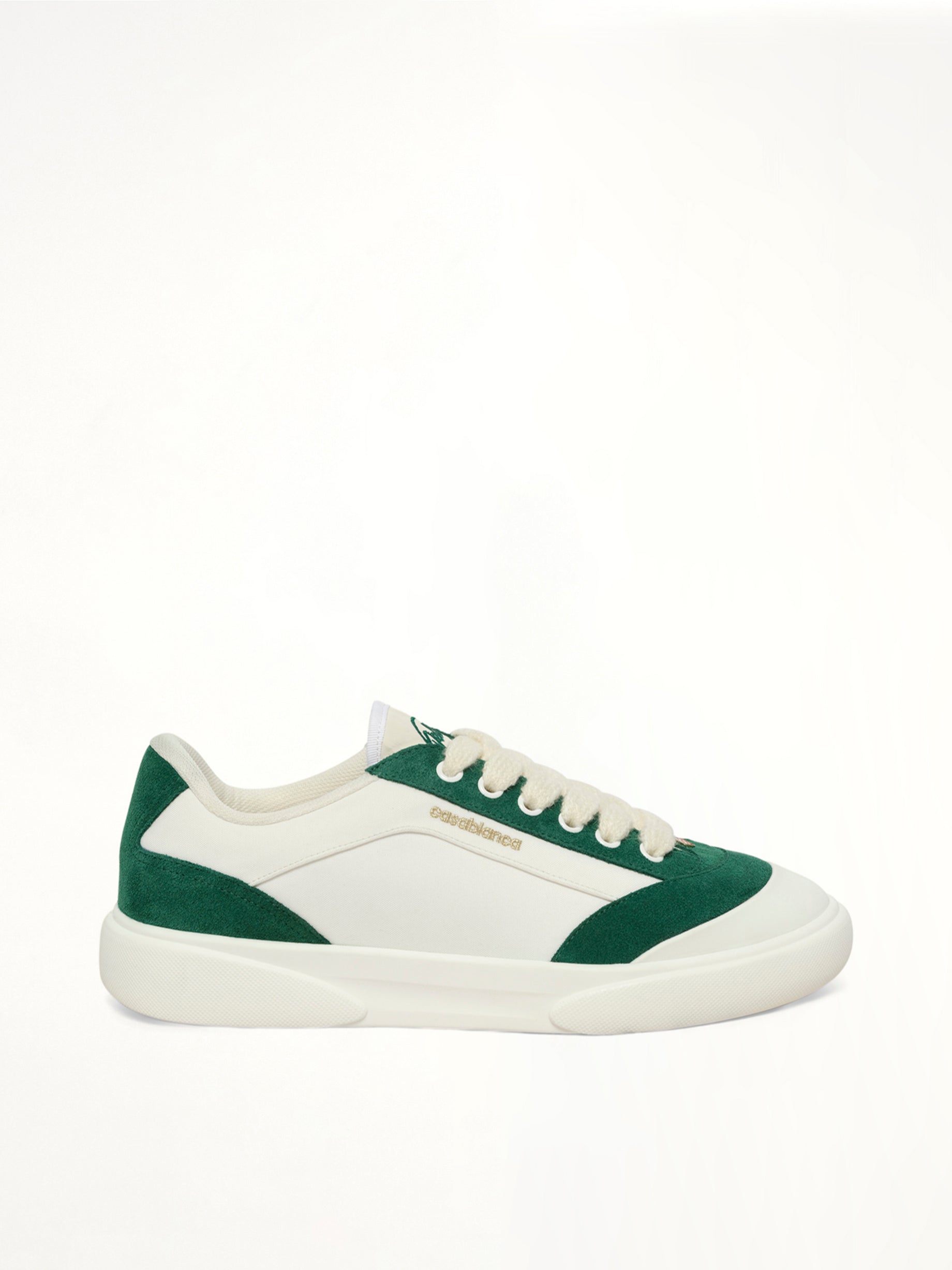 Del Mar Sneaker in White/Green