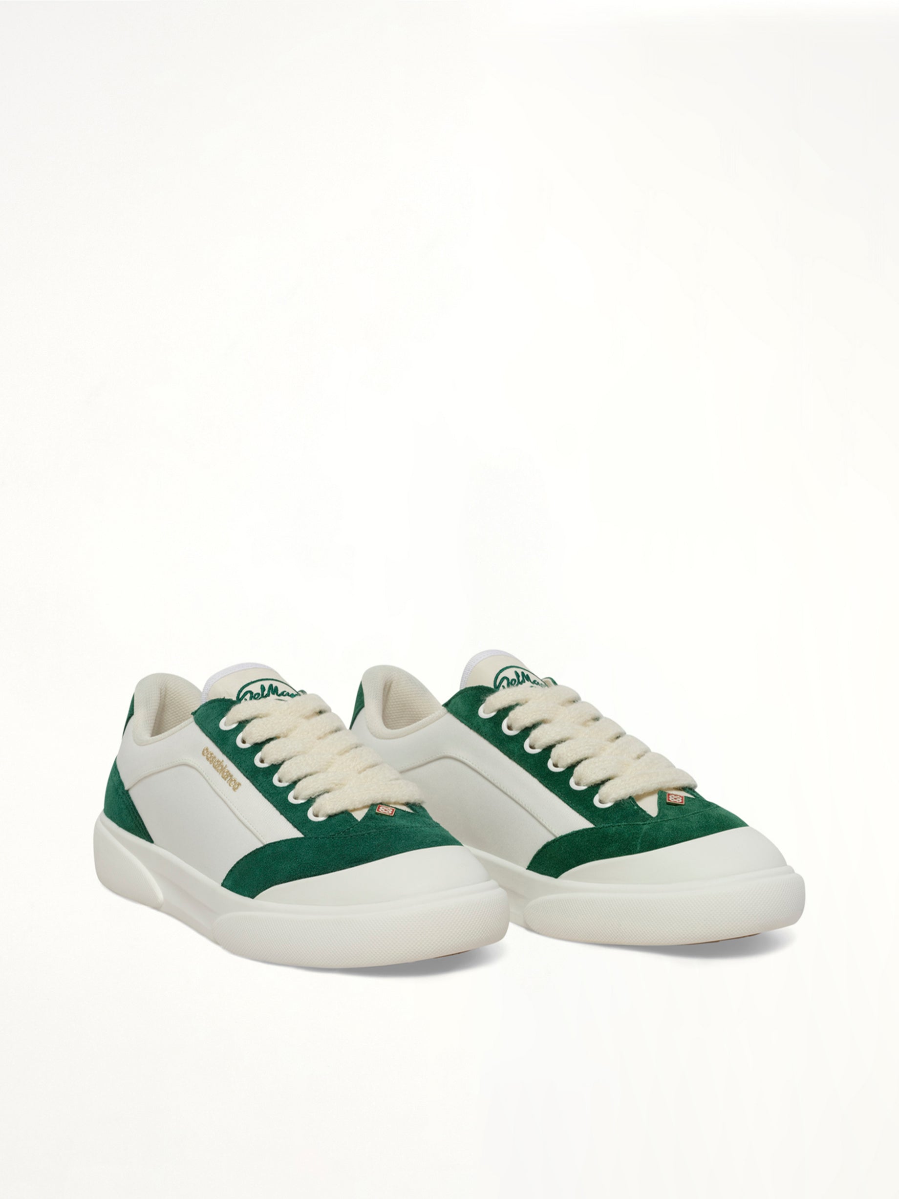 Del Mar Sneaker in White/Green