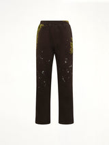 Moss-Grown Embroidery Sweat Pants in Brown