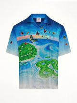 Beyond Destiny Cuban Collar SS Shirt in Blue