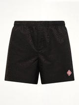 Jacquard Swim Shorts in Black
