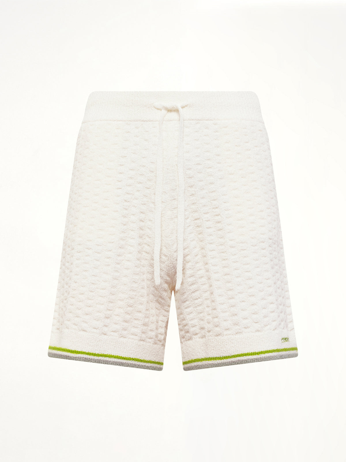 Tennis Boucle Shorts in White